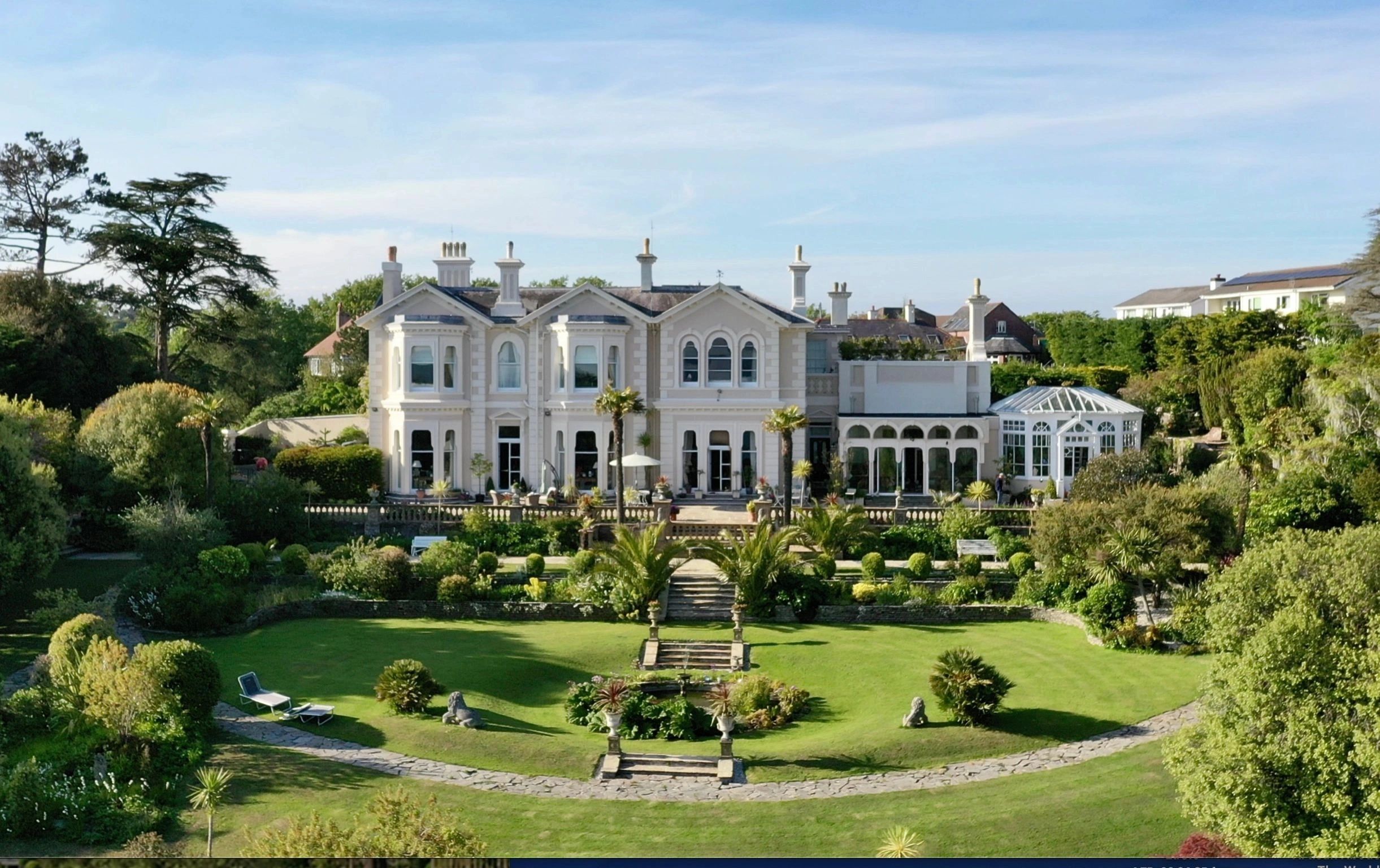 Wylam House from above, with views over Torbay