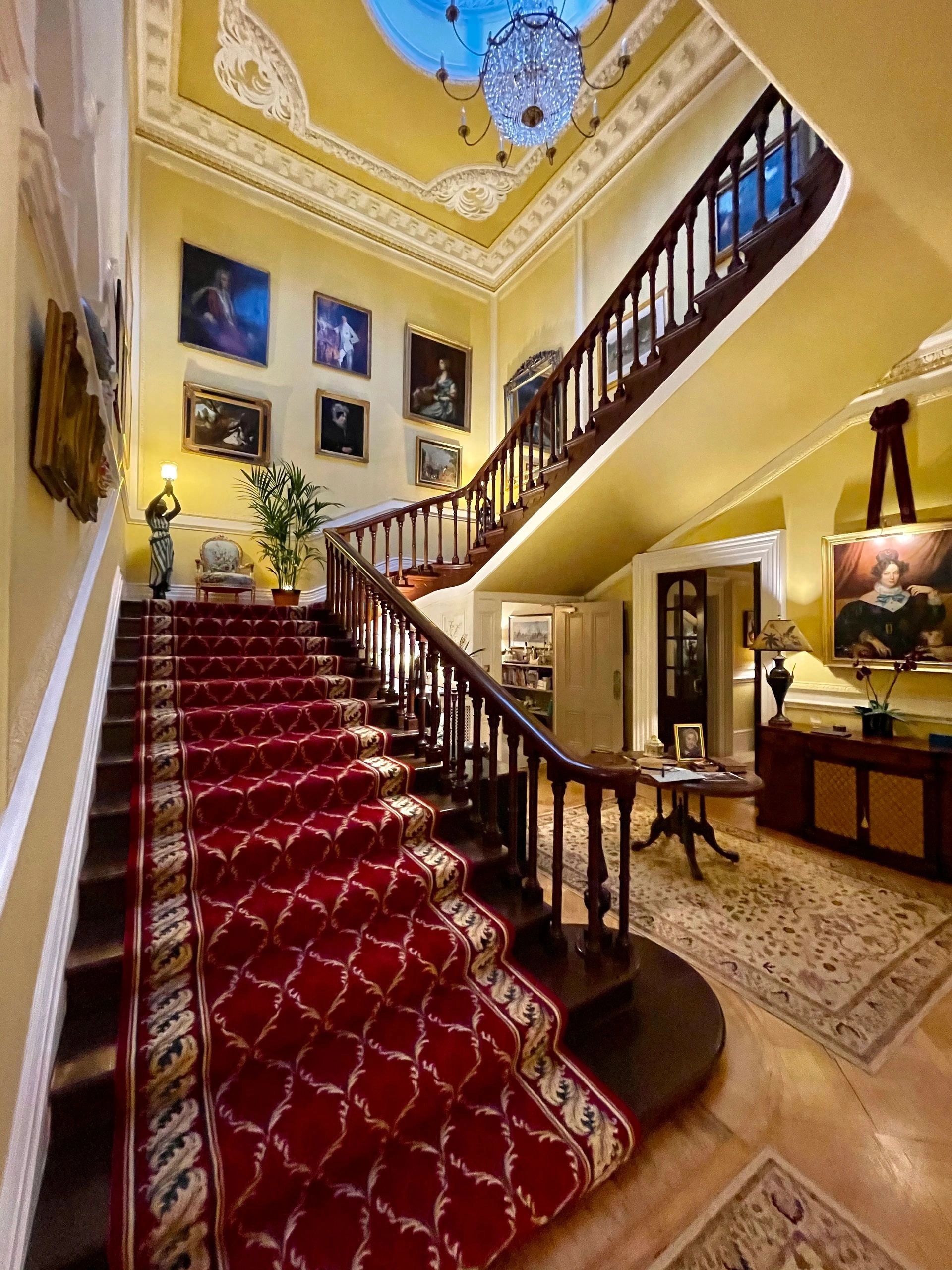 The grand staircase at Wylam House